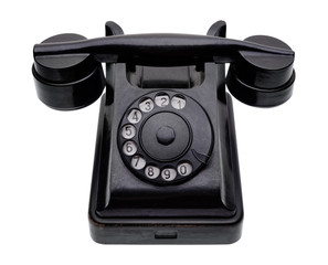Old black telephone