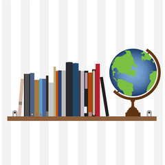 Bookshelf vector illustration