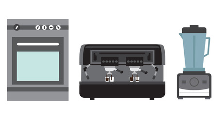cooker coffee machine and blender