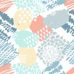 Gordijnen Abstract seamless pattern. Modern fashion design. Vector illustration. Good for textile design or wrapping. © ceramaama