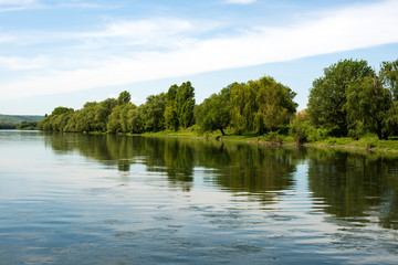 Fototapeta na wymiar summer landscape on the river