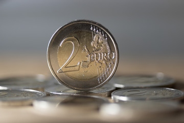 Two euro coin background

