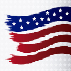 united states of america flag. usa landmark and patriotic icon. Colorful design. Vector illustration