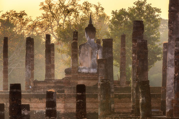 Sukhothai historical park, the old town of Thailand in 800 years ago