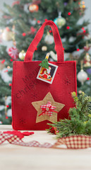Red christmas bag. - 121367948