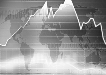 Business screen stock exchange data graph background