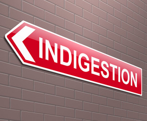 Indigestion sign concept.