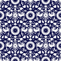 Otomi Style Seamless Pattern - 121368596