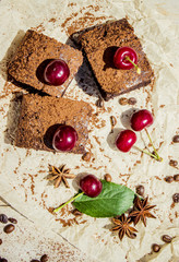 Chocolate brownie cake. 