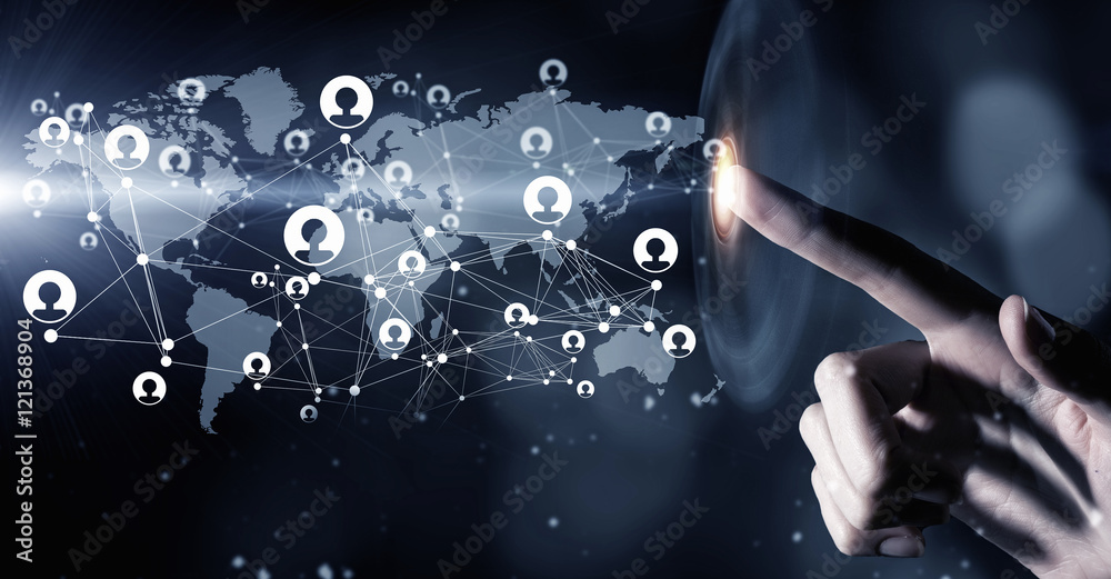 Aufkleber global connection technologies . mixed media