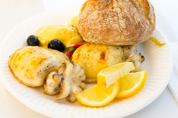 Grill Calamari Portuguese style