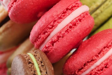 Set of delicious macaroons