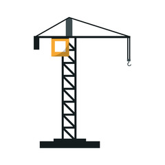 Fototapeta na wymiar Crane icon. Under construction and industry theme. Isolated design. Vector illustration