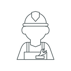 Constructer icon. Under construction and industry theme. Isolated design. Vector illustration
