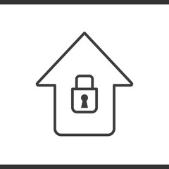 Home security linear icon.