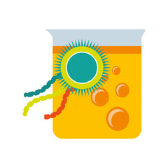tube test laboratory experiment icon vector illustration design