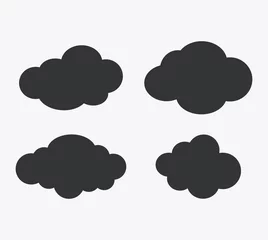 Möbelaufkleber Clouds icon. Weather sky nature and season theme. Isolated design. Vector illustration © Jemastock