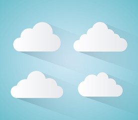 Cloud icon. Weather sky nature and season theme. Blue and white design. Vector illustration