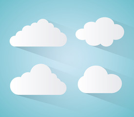 Cloud icon. Weather sky nature and season theme. Blue and white design. Vector illustration
