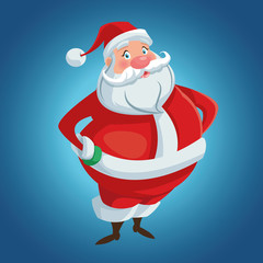 Santa cartoon icon. Merry Christmas season and decoration theme. Colorful design. Vector illustration
