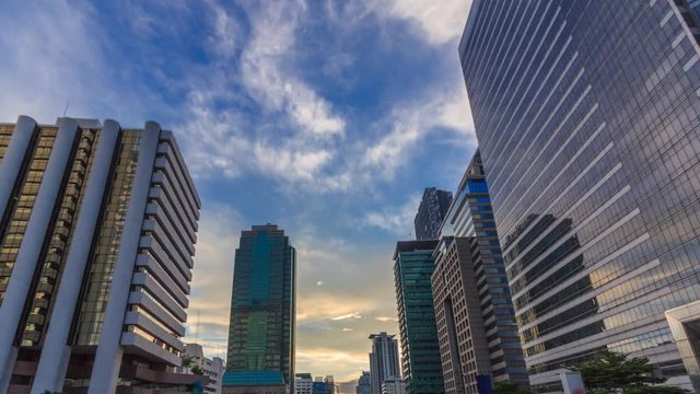 The Sathorn corner, central business of Bangkok, Time lapse 