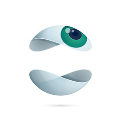 Abstract eye sphere icon.