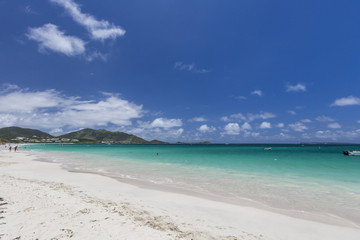 Fototapeta na wymiar Beaches from Saint Martin, French West Indies in Caribbean
