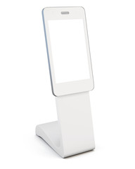 Information display isolated on white background. 3d rendering