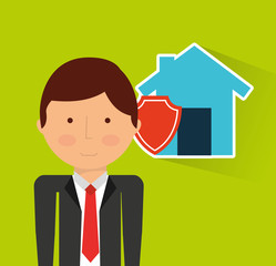 home insurance property concept icon vector illustration design