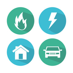 best insurance concept icon vector illustration design