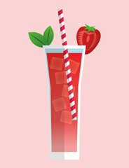 Cocktail icon. Summer party drinks and beverage theme. Colorful design. Vector illustration