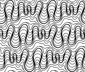 Obraz premium Vector floral background of drawn lines