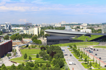 View of the Katowice city panorama .