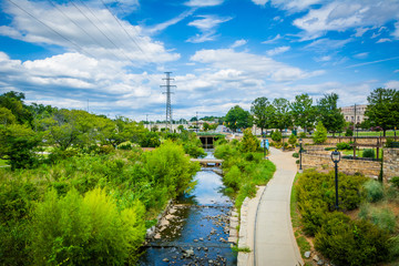 View of the Little Sugar Creek Greenway and Elizabeth Park, in E