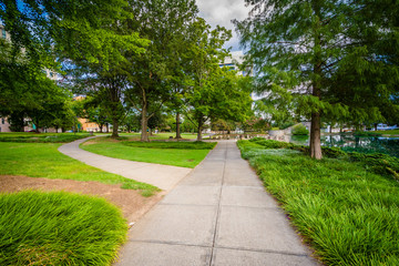 Walkways at Marshall Park, in Uptown Charlotte, North Carolina.