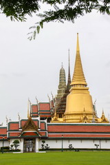 Fototapeta premium Wat Phra Kaew, Temple of the Emerald Buddha which is the famous place in Bangkok, Thailand