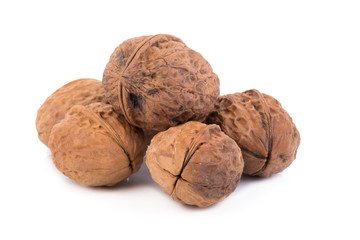 walnut isolated on the white background
