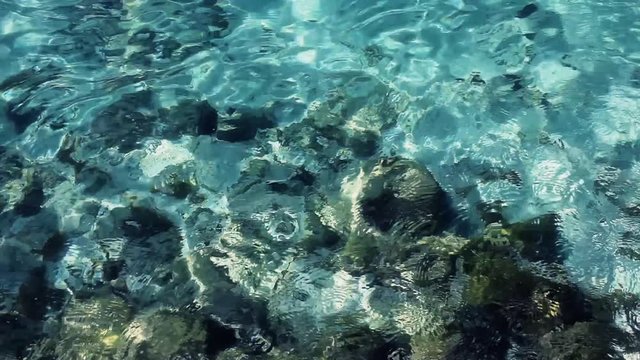Crystal clear water surface