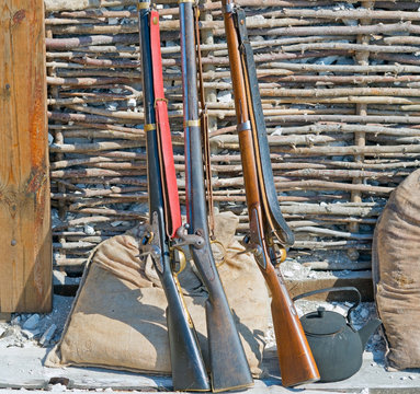 three muzzle loading firearm