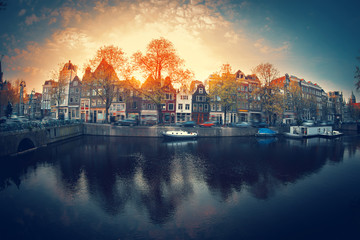 Fototapeta na wymiar Amsterdam autumn.