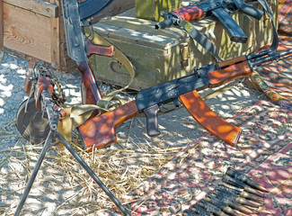 the several machine-gun