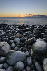 Dawn at Boulder Beach in Maine