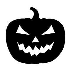 Schwarzer böse schauender Kürbis