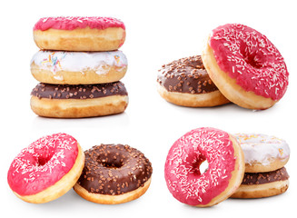 Obraz na płótnie Canvas Set donut cakes
