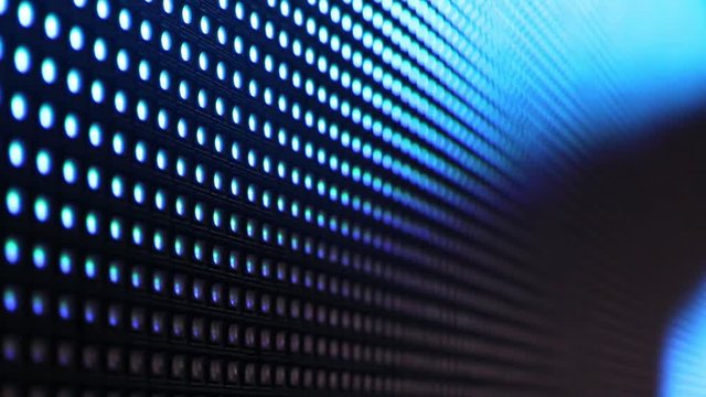 Bright colored LED SMD video wall with high saturated patterns - close up video