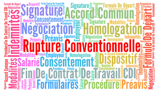Rupture conventionnelle nuage de mots