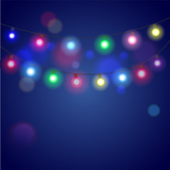 Christmas lights background.