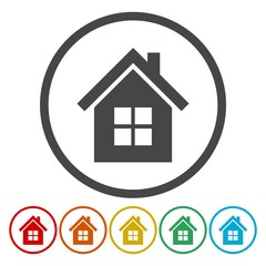 Home sign icon. Main page button