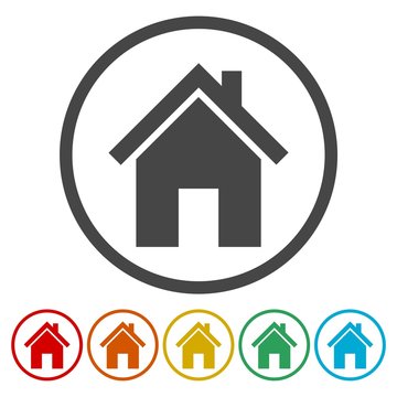 Home Sign Icon. Main Page Button