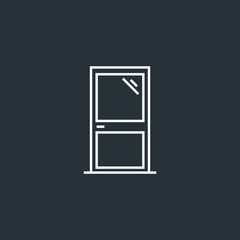 Door icon image jpg, vector eps, flat web, material icon, UI illustration